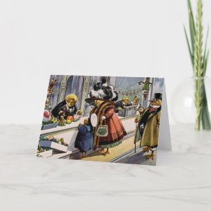 Vintage - De Opslag van het Paasei, Feestdagen Kaart