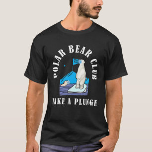 Vintage de Polar Beer Plunge Club met een masker T-shirt