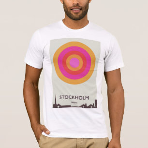 Vintage de reisaffiche van Stockholm, Zweden T-shirt