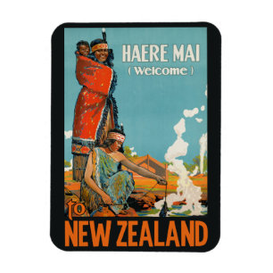 Vintage de reismagneet van Nieuw Zeeland Magneet