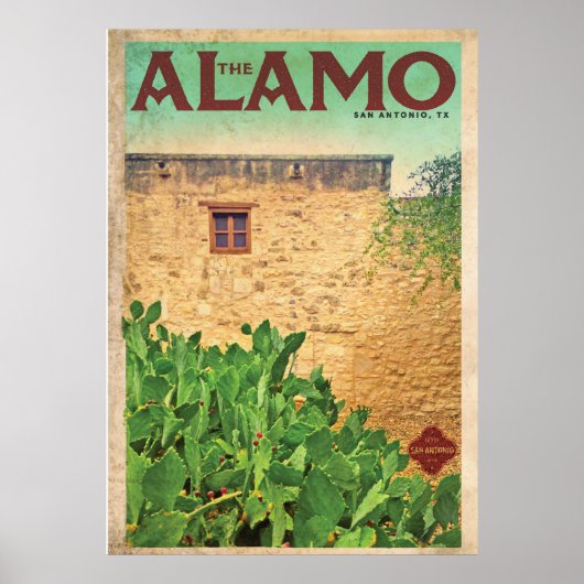 Vintage de reisposter Alamo Poster (Voorkant)