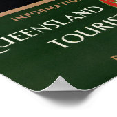 Vintage De stranden noemen Queensland Poster (Hoek)