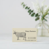 Vintage De Visitekaartjes van de Koe Welfare (Staand voorkant)