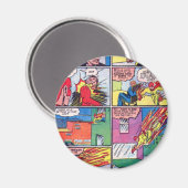 Vintage De vlam superheld Comic Book Villain Magneet (Voorkant / Achterkant)