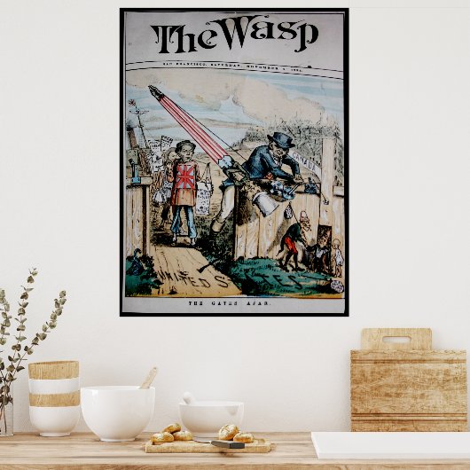 Vintage De Wasp Poster (Keuken)