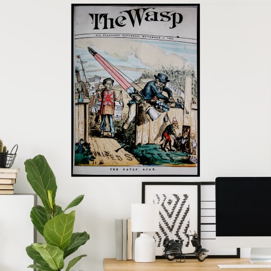 Vintage De Wasp Poster (Thuiskantoor)