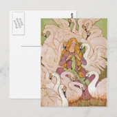 Vintage - de wilde zwanen, briefkaart (Voorkant / Achterkant)