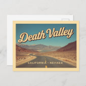 Vintage Death Valley Travel Briefkaart (Voorkant / Achterkant)