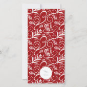 Vintage Deco Foliage Frame Merry Christmas Photo Feestdagenkaart (Achterkant)