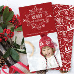 Vintage Deco Foliage Frame Merry Christmas Photo Feestdagenkaart<br><div class="desc">Designed by fat*fa*tin. Easy to customize with your own text,  photo or image. For custom requests,  please contact fat*fa*tin directly. Custom charges apply.

www.zazzle.com/fat_fa_tin
www.zazzle.com/color_therapy
www.zazzle.com/fatfatin_blue_knot
www.zazzle.com/fatfatin_red_knot
www.zazzle.com/fatfatin_mini_me
www.zazzle.com/fatfatin_box
www.zazzle.com/fatfatin_design
www.zazzle.com/fatfatin_ink</div>