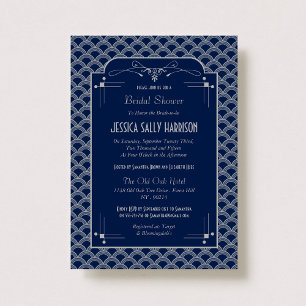 Vintage Deco Gatsby Vrijgezellenfeest 1920 Kaart