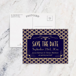 Vintage Deco Gatsby Wedding Collectie 1920 Aankondigingskaart