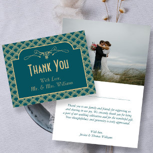 Vintage Deco Gatsby Wedding Collectie 1920 Bedankkaart