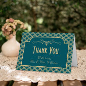 Vintage Deco Gatsby Wedding Collectie 1920 Bedankkaart