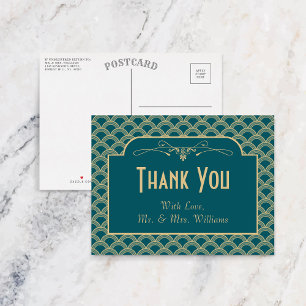 Vintage Deco Gatsby Wedding Collectie 1920 Briefkaart