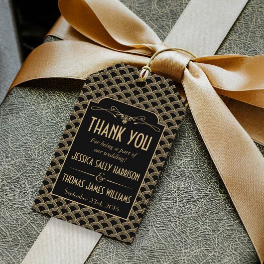 Vintage Deco Gatsby Wedding Collectie 1920 Cadeaulabel