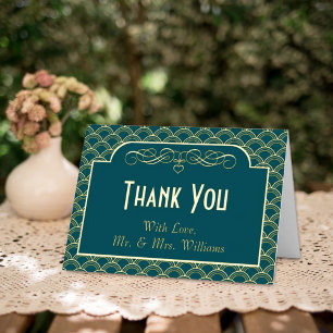 Vintage Deco Gatsby Wedding Collectie 1920 Folie Wenskaart