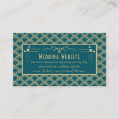 Vintage Deco Gatsby Wedding Collectie 1920 Informatiekaartje (Voorkant)