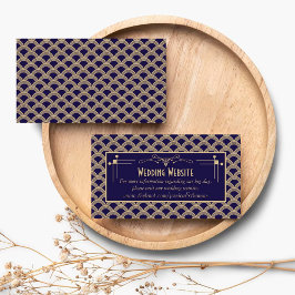 Vintage Deco Gatsby Wedding Collectie 1920 Informatiekaartje