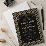 Vintage Deco Gatsby Wedding Collectie 1920 Kaart<br><div class="desc">De  Art Deco Gatsby Wedding Collectie van 1920 - huwelijksuitnodiging.</div>