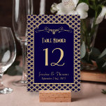 Vintage Deco Gatsby Wedding Collectie 1920 Kaart<br><div class="desc">These vintage Gatsby style wedding table number cards are perfect for any couple planning a romantic antique themed marriage. Easily personalize this design by adding your own custom wording to the template boxes provided, or click the "Customize it" button for more advance settings. Matching wedding items can be found in...</div>
