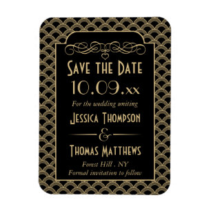 Vintage Deco Gatsby Wedding Collectie 1920 Magneet