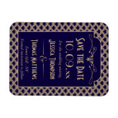 Vintage Deco Gatsby Wedding Collectie 1920 Magneet (Horizontaal)