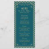 Vintage Deco Gatsby Wedding Collectie 1920 Menu (Voorkant)