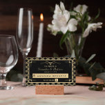 Vintage Deco Gatsby Wedding Collectie 1920 Plaatskaartje<br><div class="desc">De  Art Deco Gatsby Wedding Collectie uit 1920 - Escort Place Cards.</div>