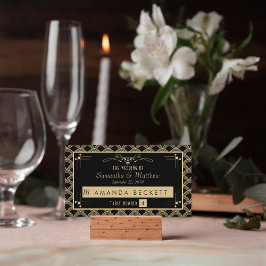 Vintage Deco Gatsby Wedding Collectie 1920 Plaatskaartje