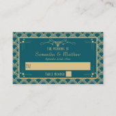 Vintage Deco Gatsby Wedding Collectie 1920 Plaatskaartje (Voorkant)