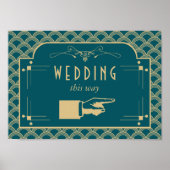 Vintage Deco Gatsby Wedding Collectie 1920 Poster (Voorkant)