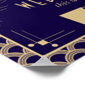 Vintage Deco Gatsby Wedding Collectie 1920 Poster (Hoek)