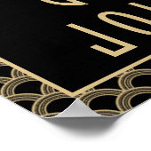 Vintage Deco Gatsby Wedding Collectie 1920 Poster (Hoek)