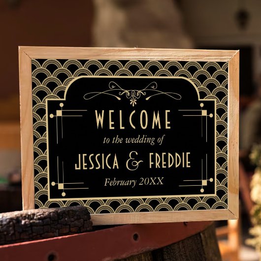 Vintage Deco Gatsby Wedding Collectie 1920 Poster