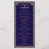 Vintage Deco Gatsby Wedding Collectie 1920 Programmakaart (Achterkant)