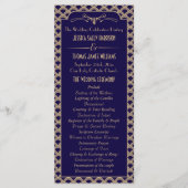 Vintage Deco Gatsby Wedding Collectie 1920 Programmakaart (Voorkant)