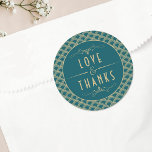 Vintage Deco Gatsby Wedding Collectie 1920 Ronde Sticker<br><div class="desc">Celebrate in style with these vintage style wedding stickers. The design is easy to personalize with your own wording and your family and friends will be thrilled when they see this fabulous stickers. Matching wedding items can be found in the collection.</div>