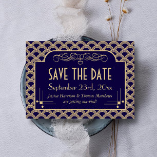 Vintage Deco Gatsby Wedding Collectie 1920 Save The Date
