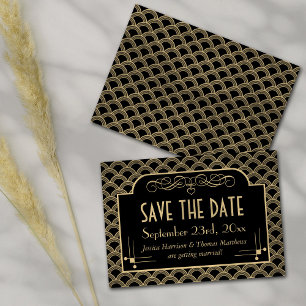 Vintage Deco Gatsby Wedding Collectie 1920 Save The Date