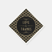 Vintage Deco Gatsby Wedding Collectie 1920 Servet (Hoek)