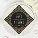 Vintage Deco Gatsby Wedding Collectie 1920 Servet<br><div class="desc">Vier in stijl met deze  en zeer elegante bruiloft servetten. Dit ontwerp is gemakkelijk te personaliseren met uw eigen formulering en uw gasten zullen blij zijn wanneer ze deze fantastische servetten zien. Overeenkomende objecten vindt u in de collectie.</div>