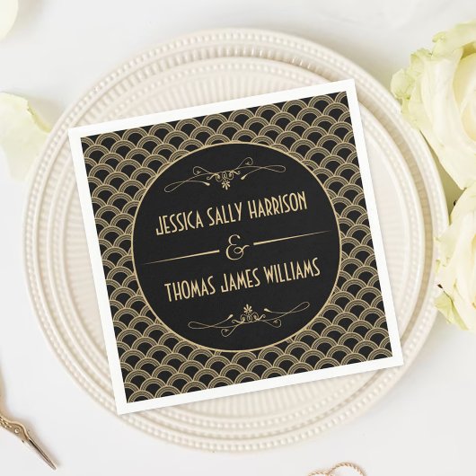 Vintage Deco Gatsby Wedding Collectie 1920 Servetten