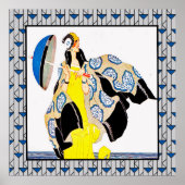 Vintage Deco Lady Poster (Voorkant)