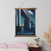 Vintage Deense Staatsspoorwegen 1951 Aage Rasmusse Hangend Wandkleed (Slaapkamer)