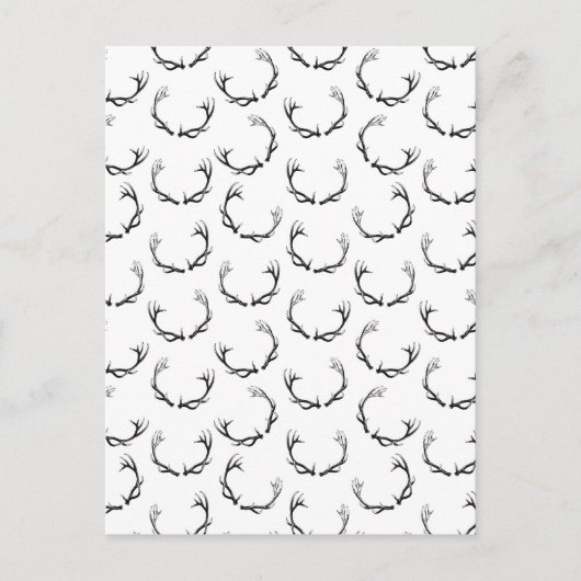 Vintage Deer Antlers Briefkaart (Voorkant)