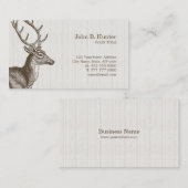 Vintage Deer Buck visitekaartje (Voorkant / Achterkant)