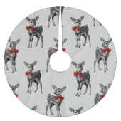 Vintage Deer Christmas Kerstboom Rok (Voorkant)