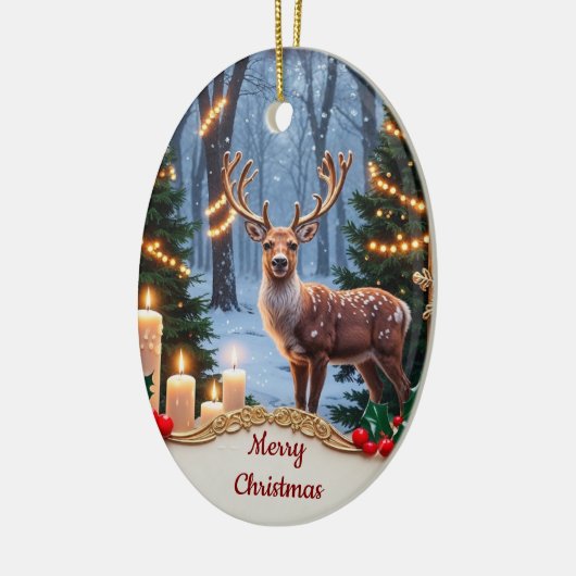Vintage Deer Holiday Ornament (Links)