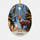 Vintage Deer Holiday Ornament (Voorkant)
